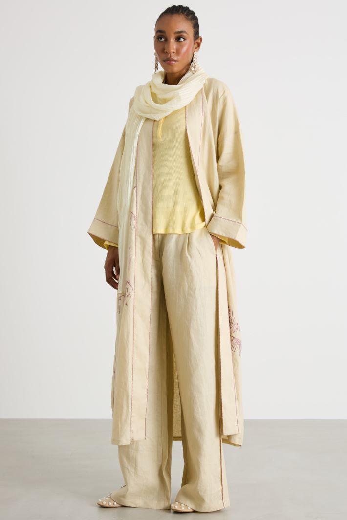 Wide-leg linen trousers Intrend