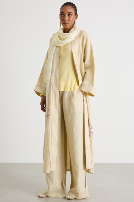 Wide-leg linen trousers Intrend