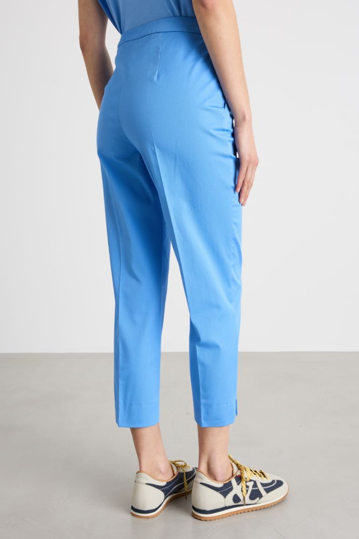 Pantaloni slim in gabardina Intrend - 4