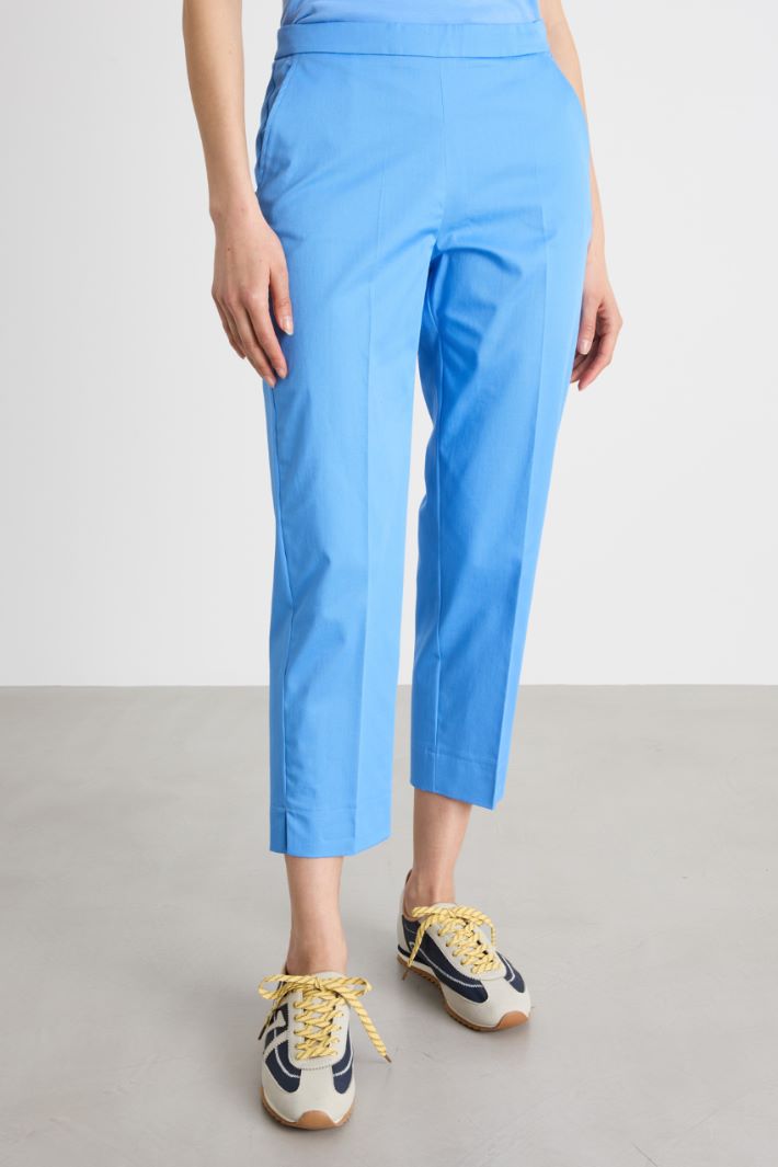 Pantaloni slim in gabardina Intrend - 2