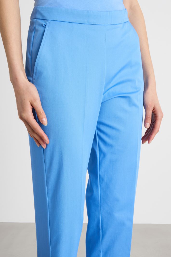 Pantaloni slim in gabardina Intrend - 3