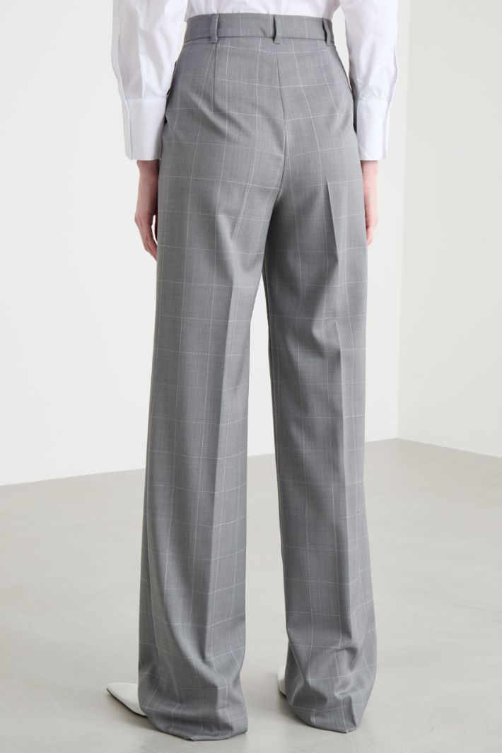 Pantalone in saglia a quadri Intrend - 4