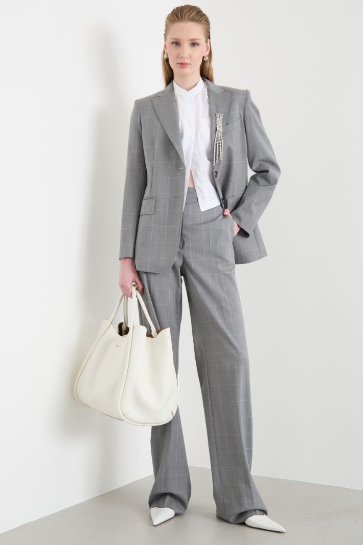 Pantalone in saglia a quadri Intrend