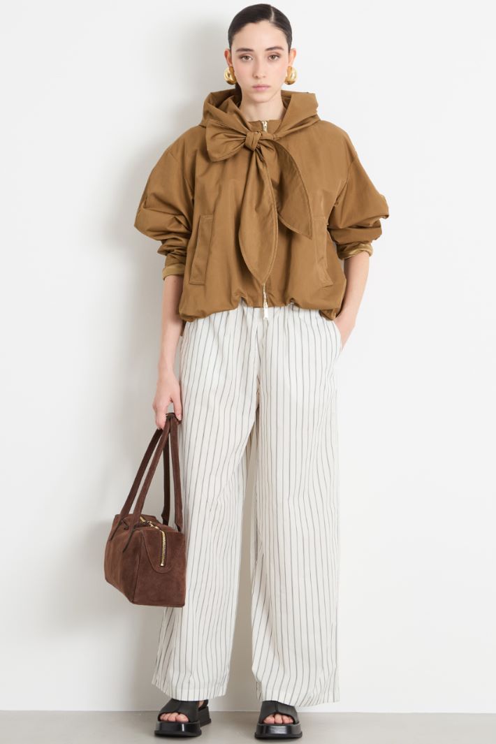 Wide-leg poplin trousers Intrend