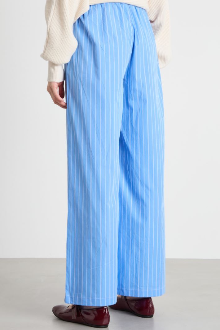 Wide-leg poplin trousers Intrend - 4