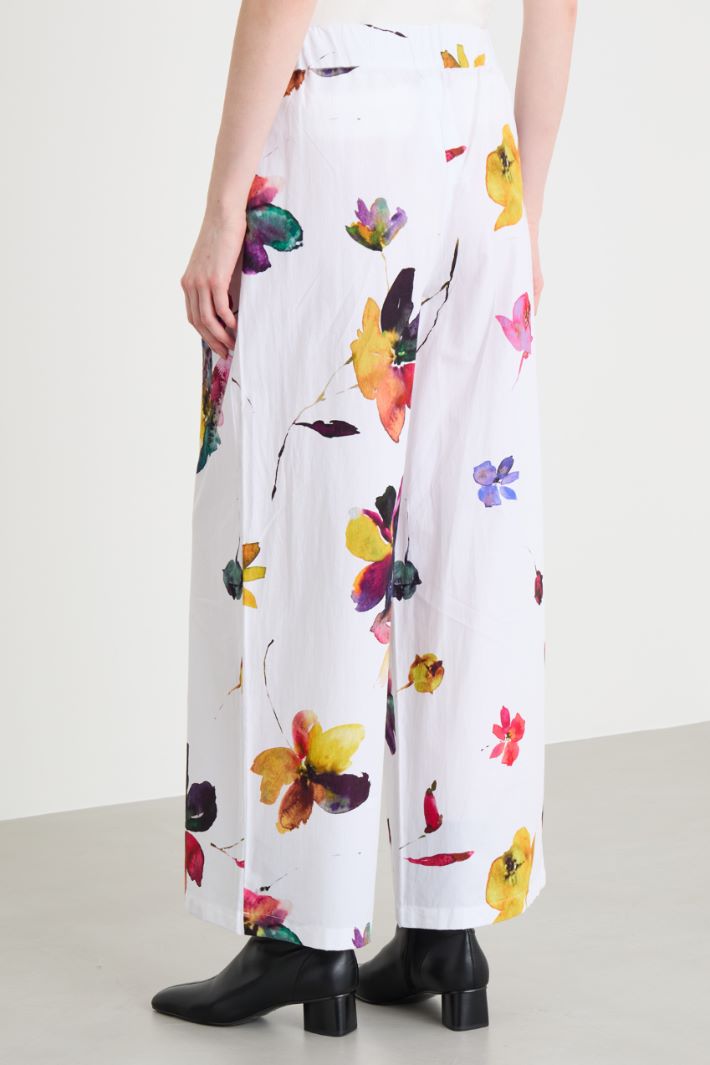 Wide-leg poplin trousers Intrend - 4
