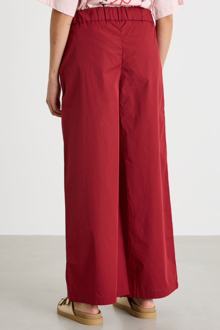 Wide-leg poplin trousers Intrend - 4