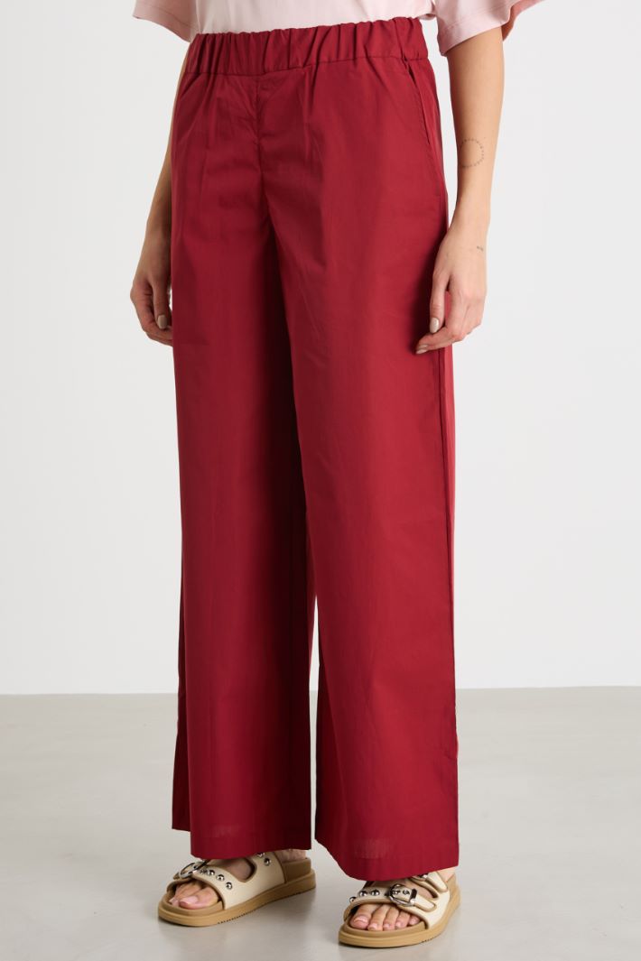 Wide-leg poplin trousers Intrend - 2