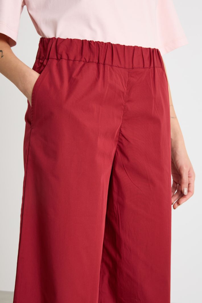 Wide-leg poplin trousers Intrend - 3