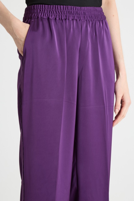 Pantaloni jogger in raso