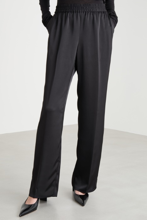 Pantaloni jogger in raso