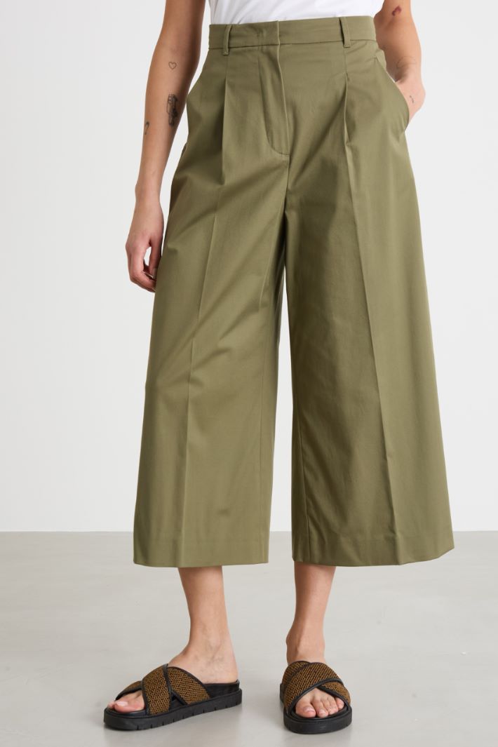 Cropped wide-leg trousers Intrend - 2