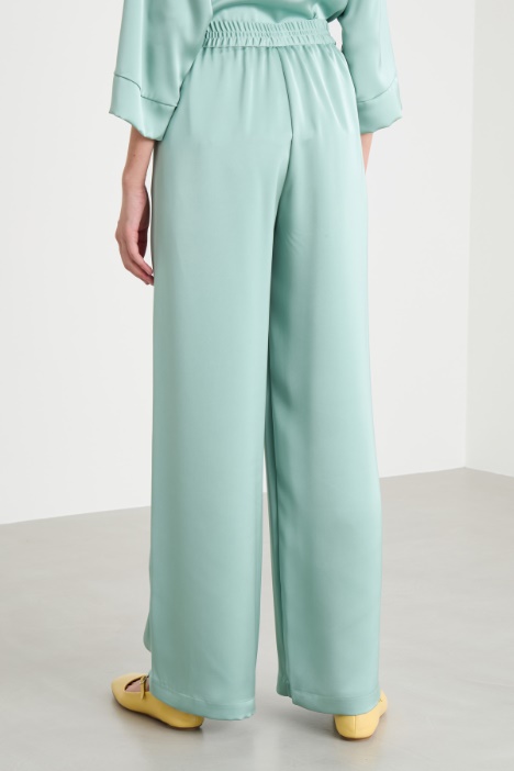 Pantalone fluido in raso