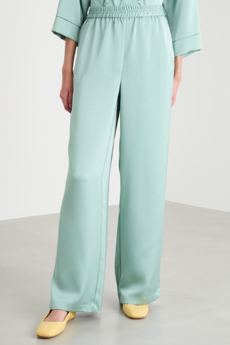 Pantalone fluido in raso