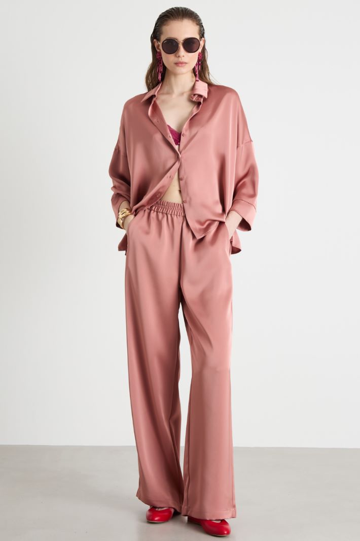 Fluid satin trousers Intrend