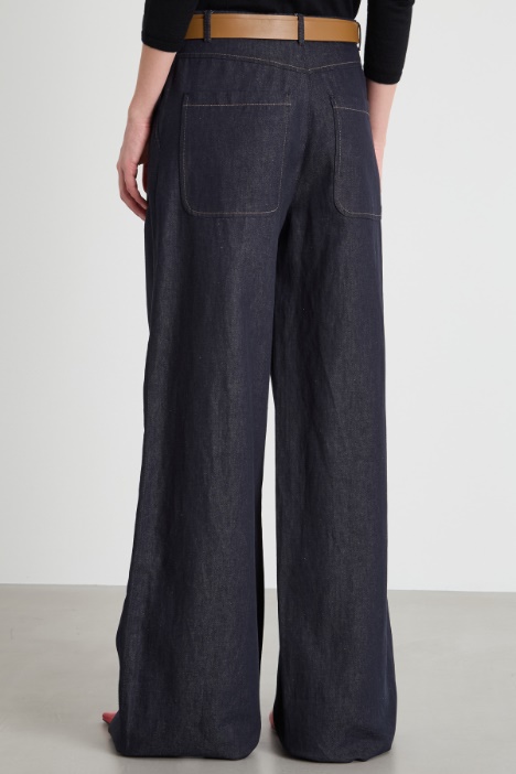 Pantalone palazzo in drill