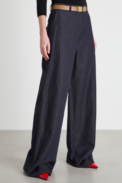 Pantalone palazzo in drill