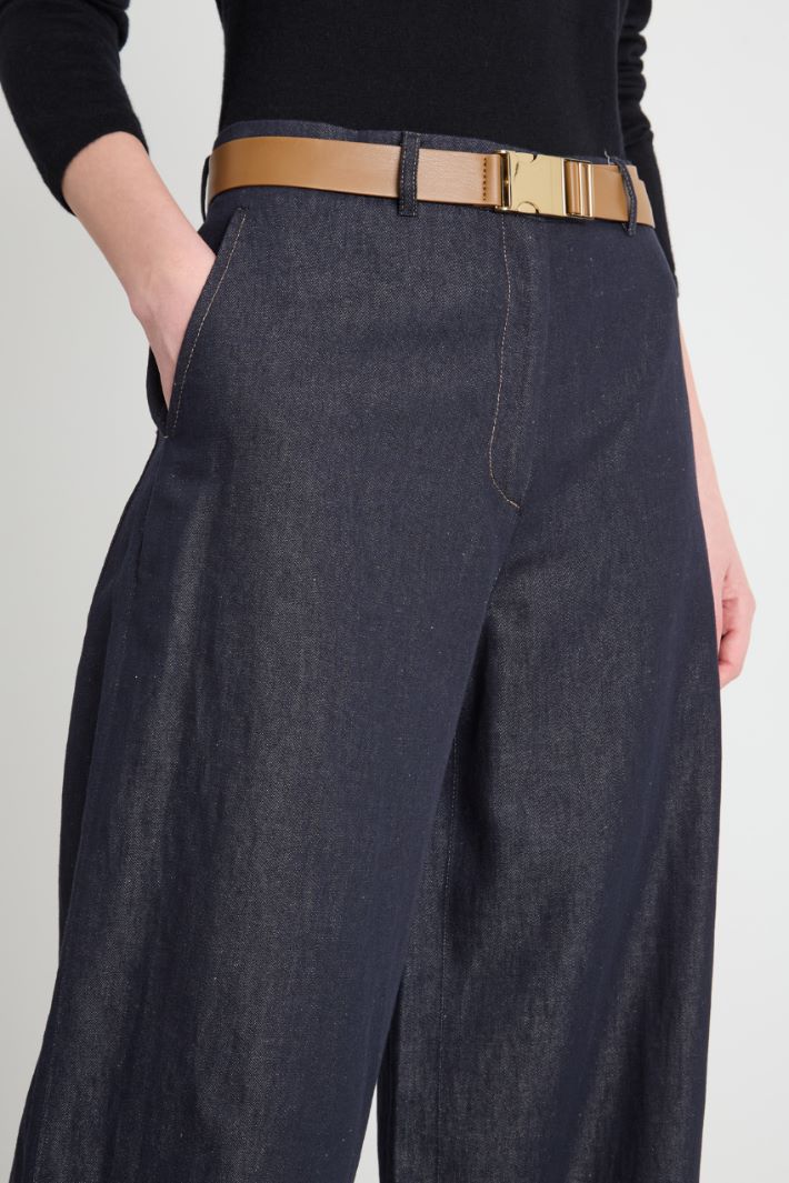 Drill palazzo trousers Intrend - 3