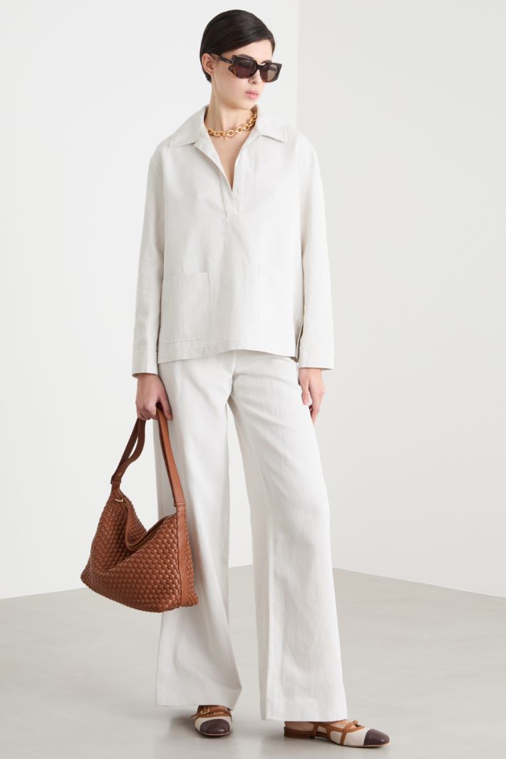 Pantalone palazzo in drill Intrend