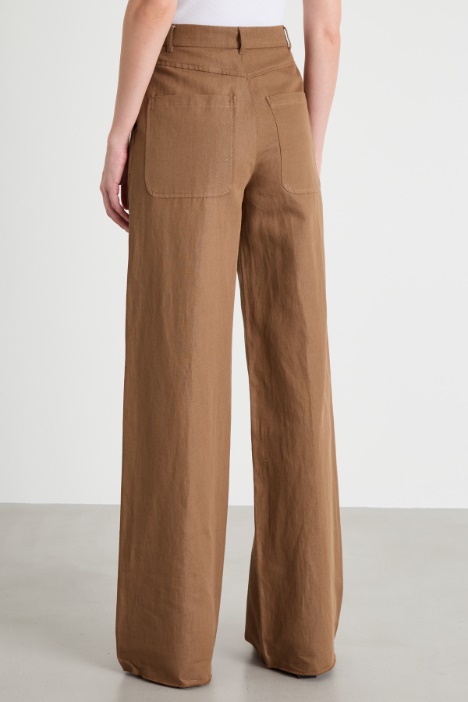 Pantalone palazzo in drill