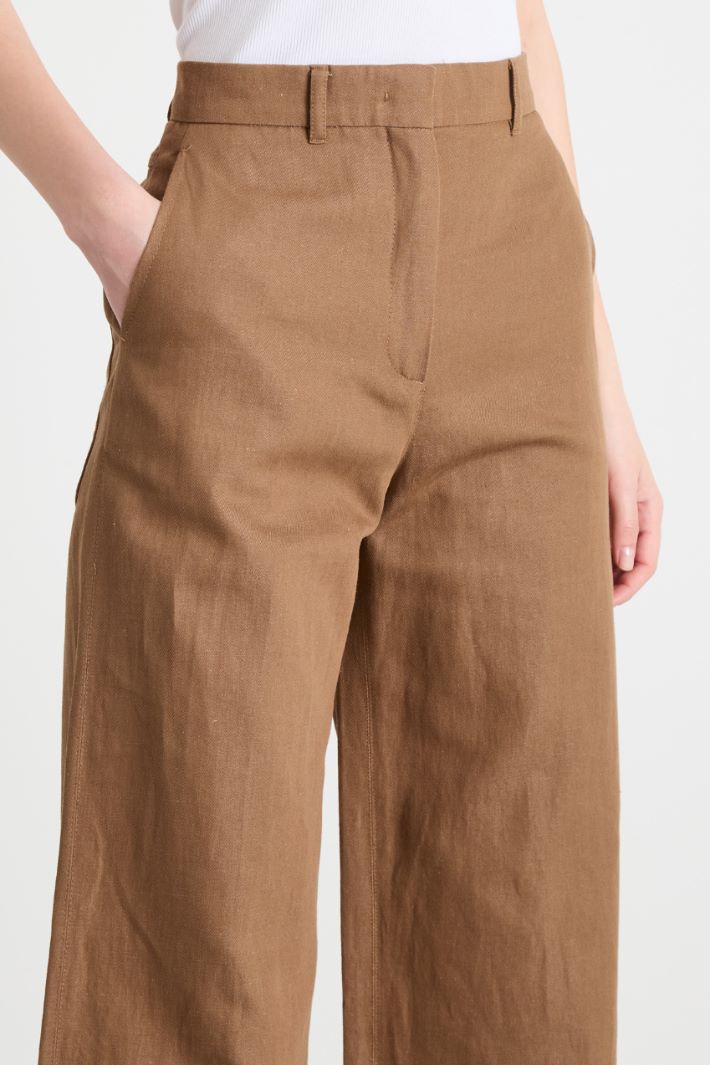 Drill palazzo trousers Intrend - 3