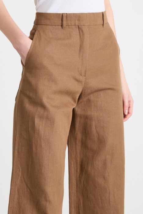 Pantalone palazzo in drill