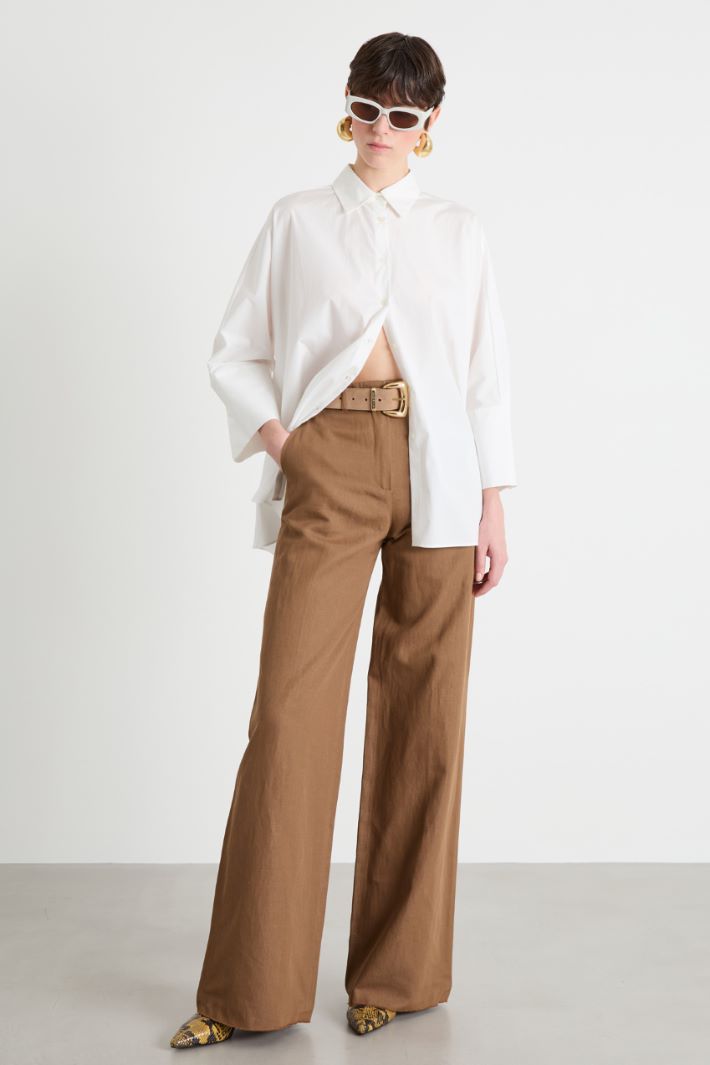 Drill palazzo trousers Intrend