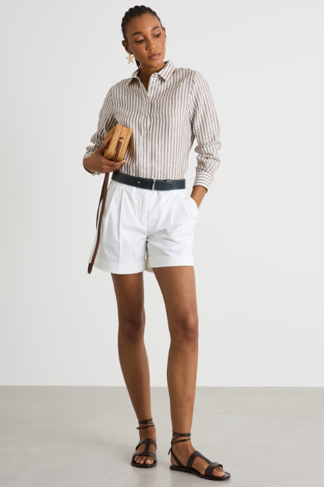 Cotton gabardine shorts Intrend