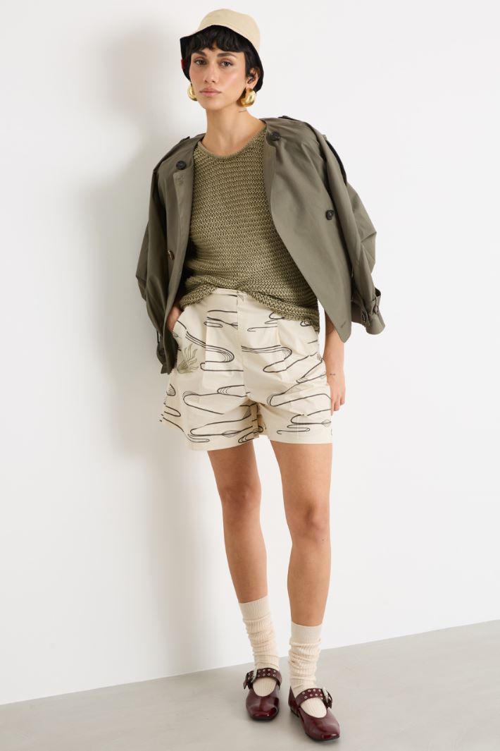 Shorts in popeline stampato Intrend