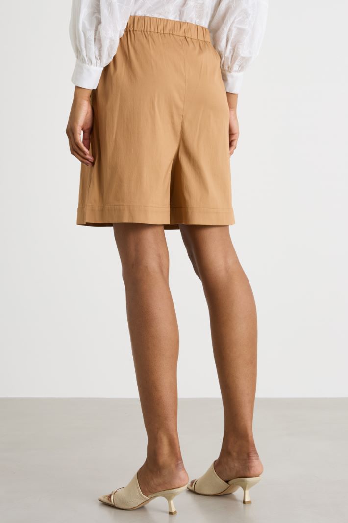 Stretch poplin Bermuda shorts Intrend - 4