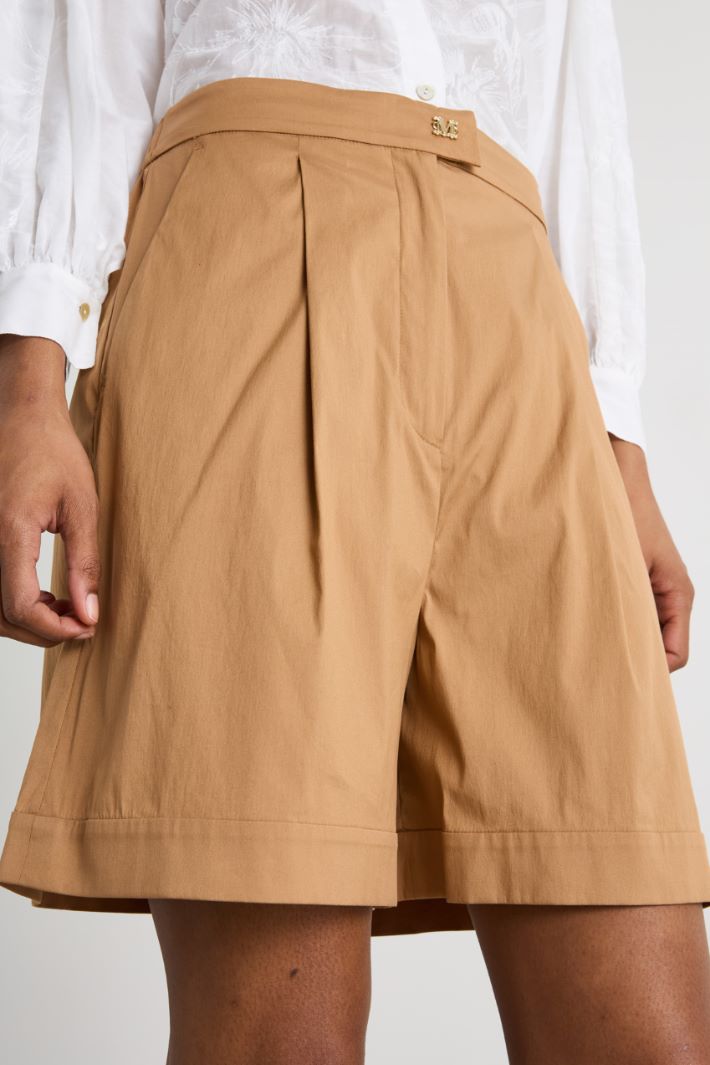 Stretch poplin Bermuda shorts Intrend - 3