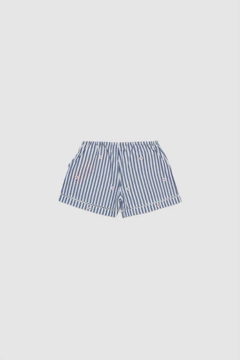 Shorts in popeline a righe BAMBINI