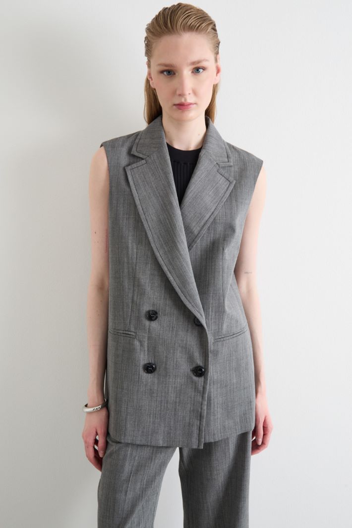 Double-breasted sleeveless blazer Intrend - 2