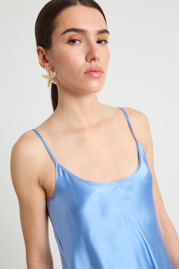 Flowing silk satin top Intrend - 3