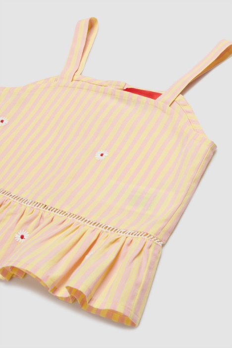 Top in popeline a righe BAMBINI