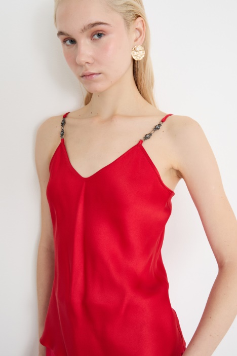 Top sottoveste in raso