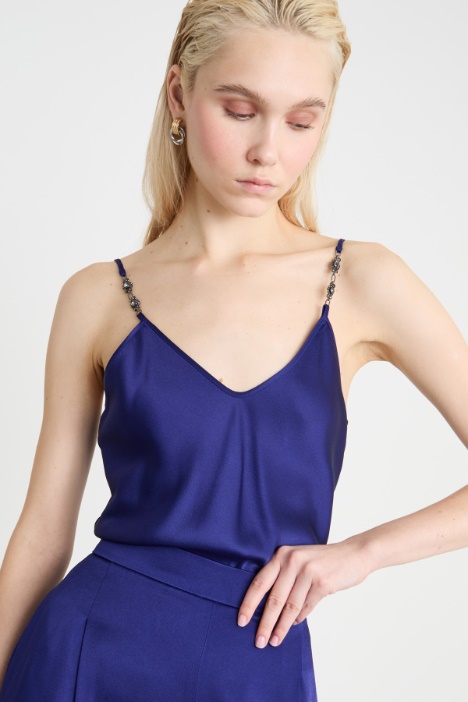 Top sottoveste in raso