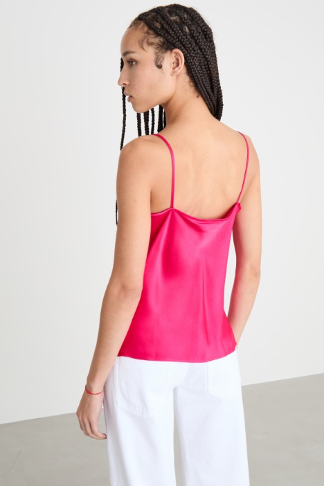 Top sottoveste in raso