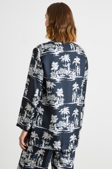 Casacca in twill stampato