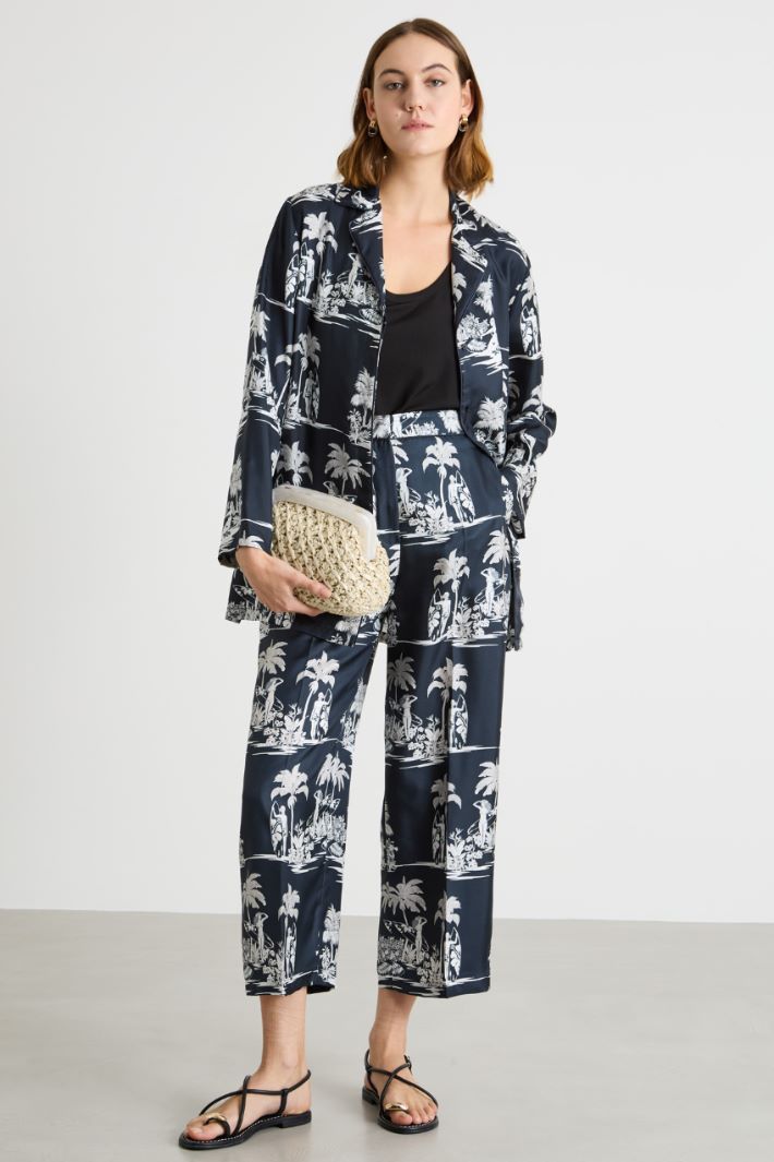 Blusa de twill estampado Intrend