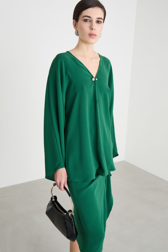 Cady blouse with jewel button Intrend - 2