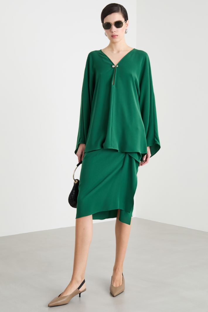 Cady blouse with jewel button Intrend