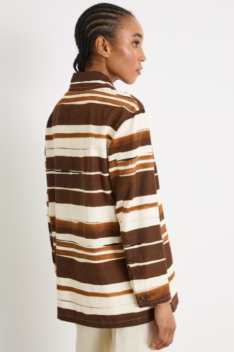 Giacca in drill stampato