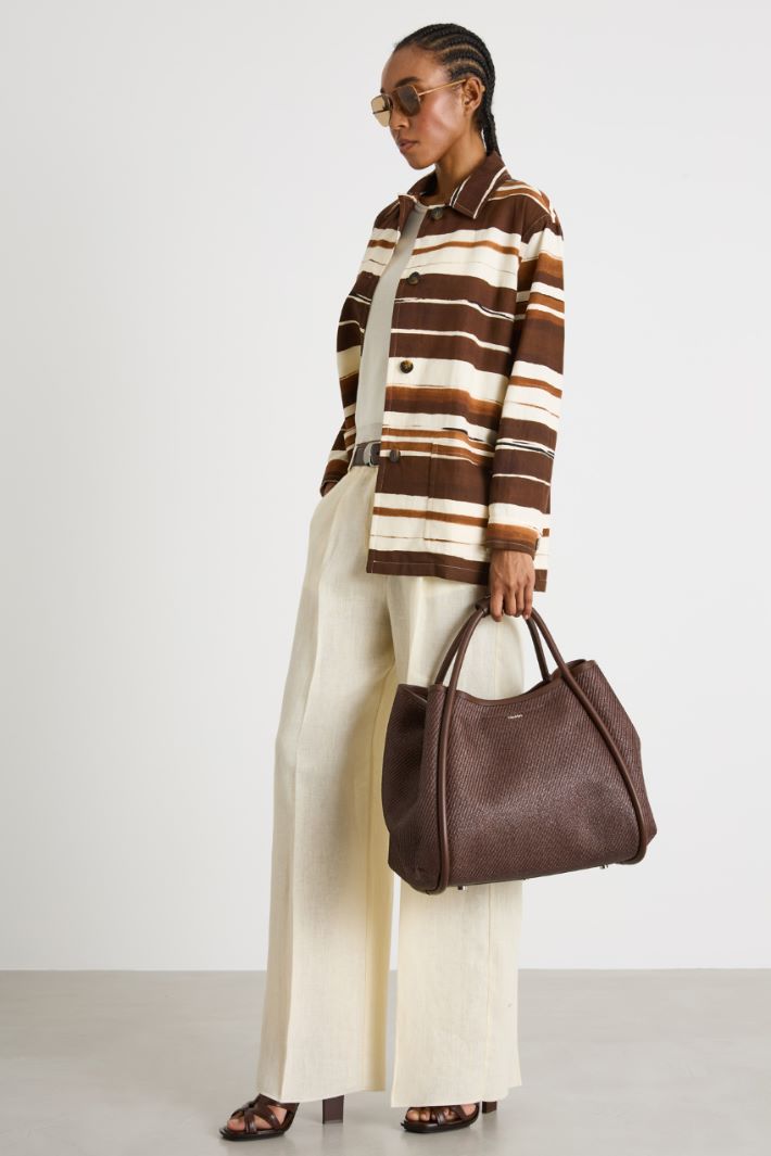 Printed drill jacket Intrend