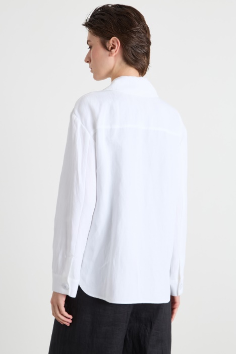 Blusa de viscosa y lino