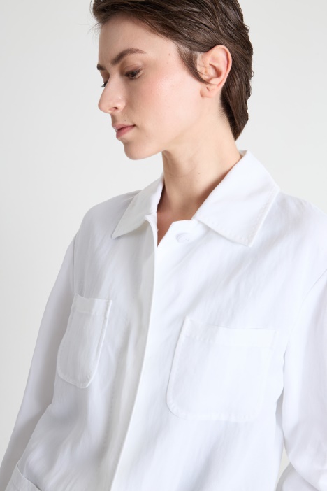 Blusa de viscosa y lino