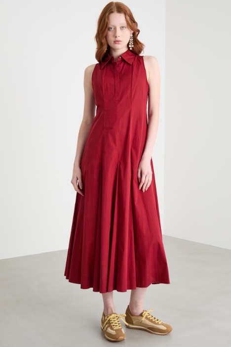 Abito midi in popeline