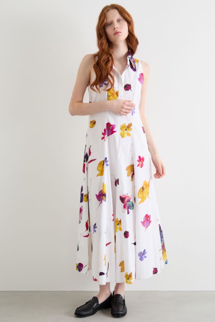 Poplin midi dress Intrend - 2