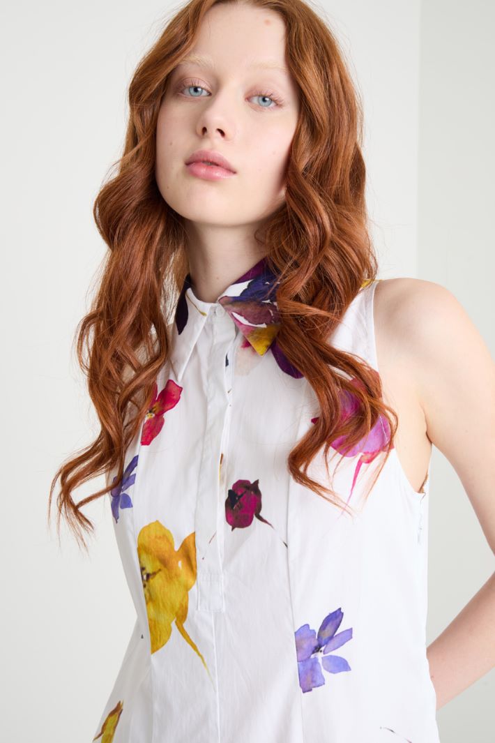 Poplin midi dress Intrend - 3