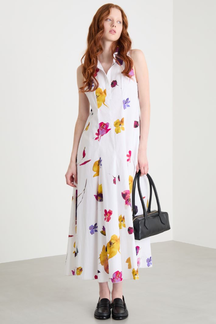 Poplin midi dress Intrend
